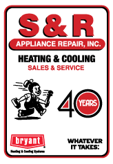 S&R Heating & Cooling 40th Anniversary Logo